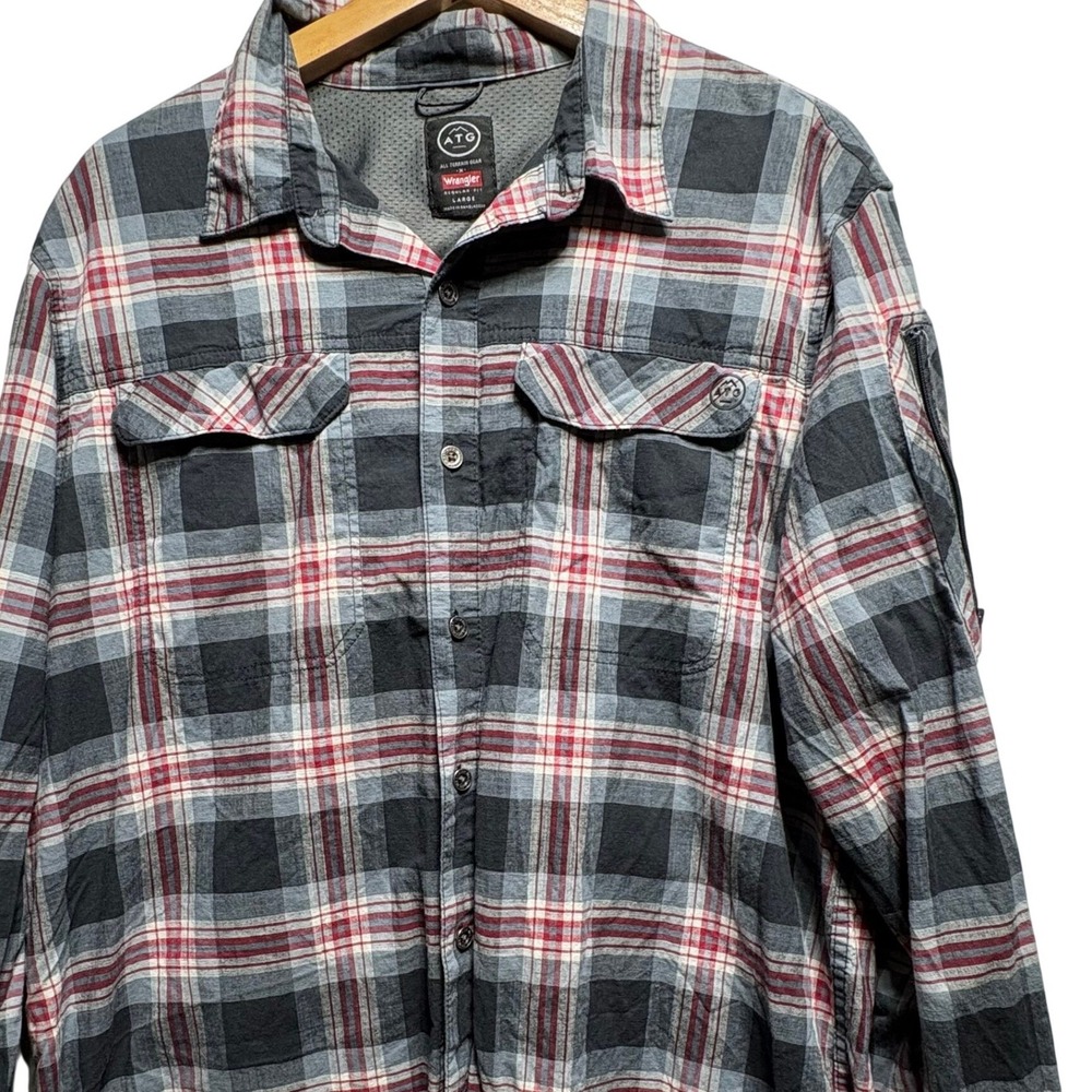 ATG by Wrangler‎ All Terrain Gear Shirt LOT Mens Large Plaid Button Down Outdoor